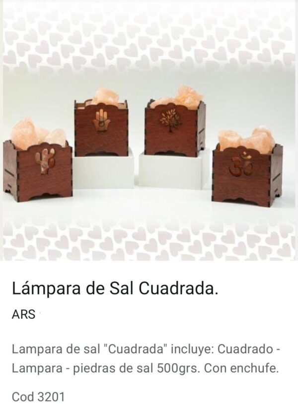 lampara de sal cuadrada