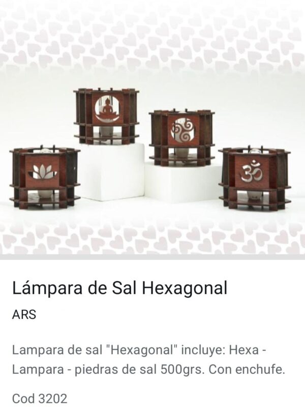 lampara de sal hexagonal