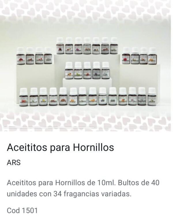 aceititos para hornillos