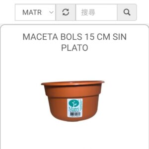 MACETA BOLS 15 CM SIN PLATO