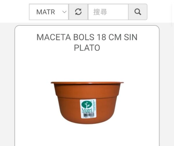 MACETA BOLS 18 CM SIN PLATO