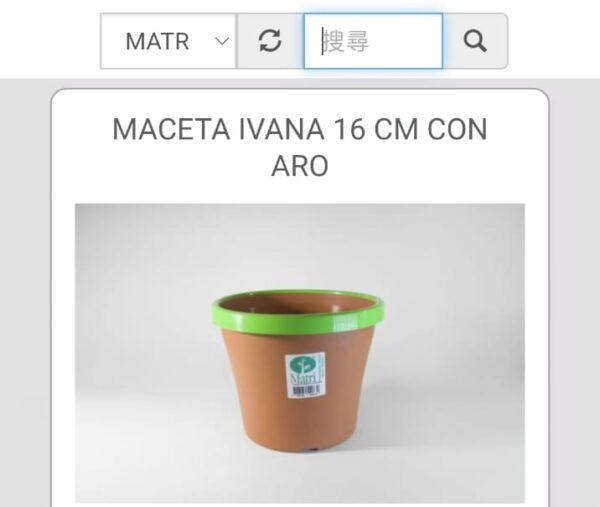 MACETA IVANA 16 CM CON ARO