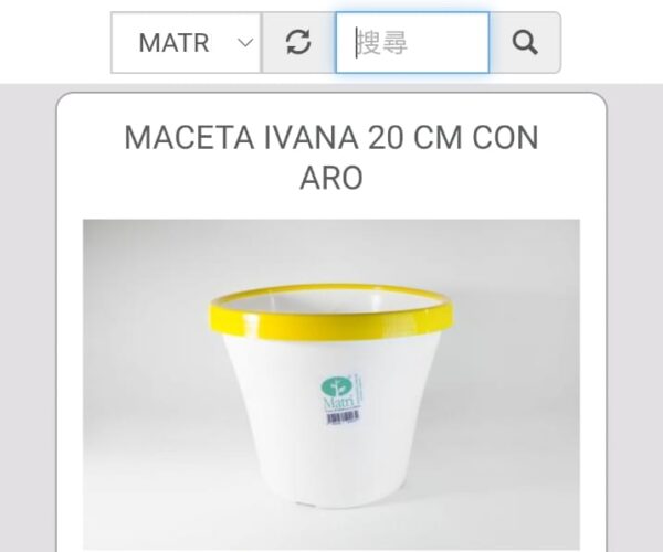 MACETA IVANA 20 CM CON ARO